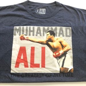 ALI Mohammad Ali Shirt Men The Greatest of All Time GOAT Tshirt 4XL Blue-Gray